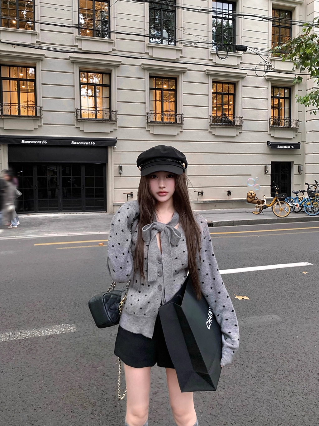 dot knit ドット柄ニット