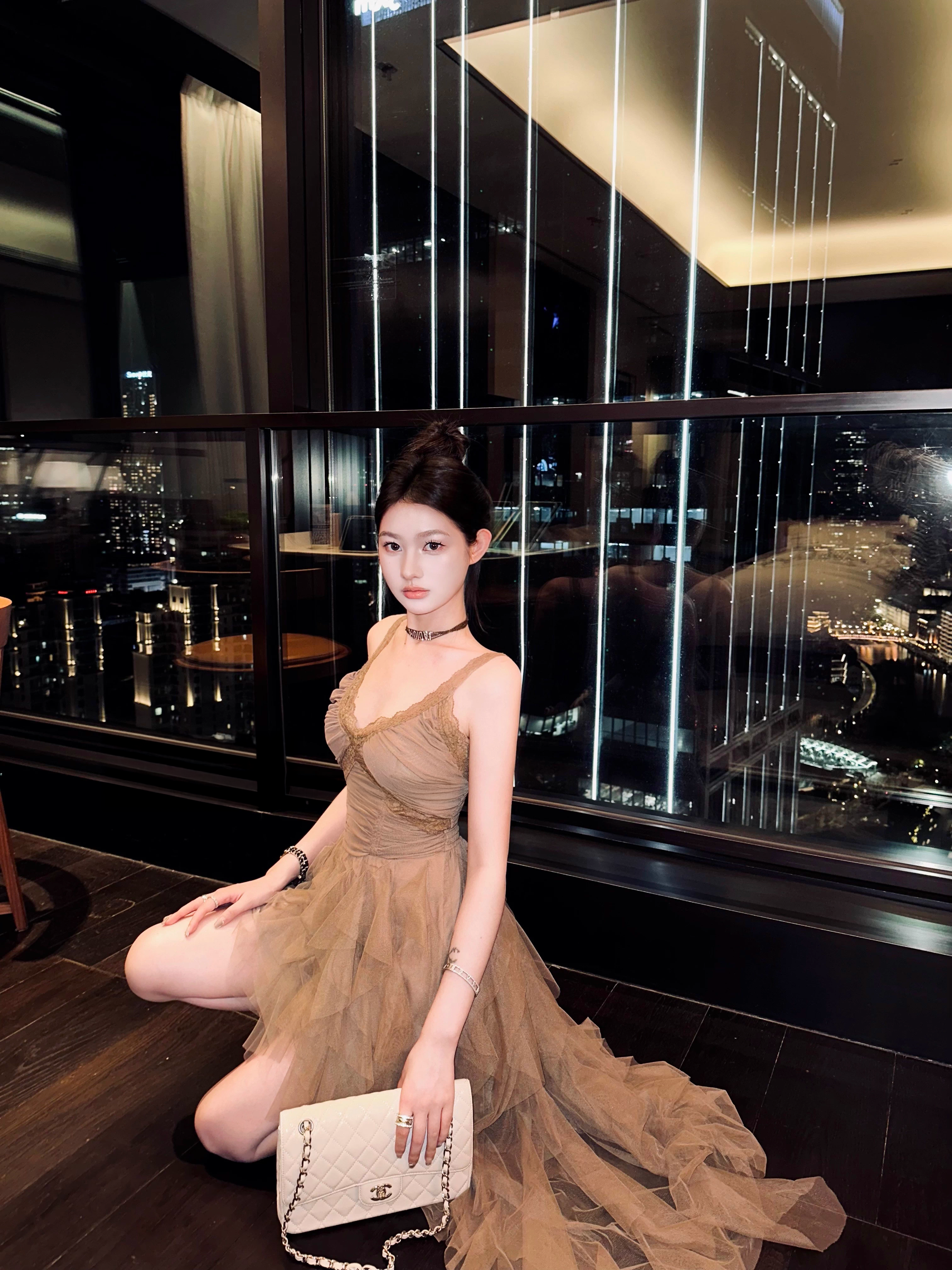 Frill Rayered Long Dress フリル レイヤード ロング ドレス