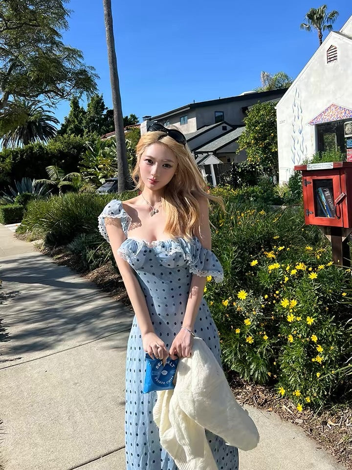 Flower Trim Race Dress Long & Short フラワー トリムレース ドレス ロング＆ショート