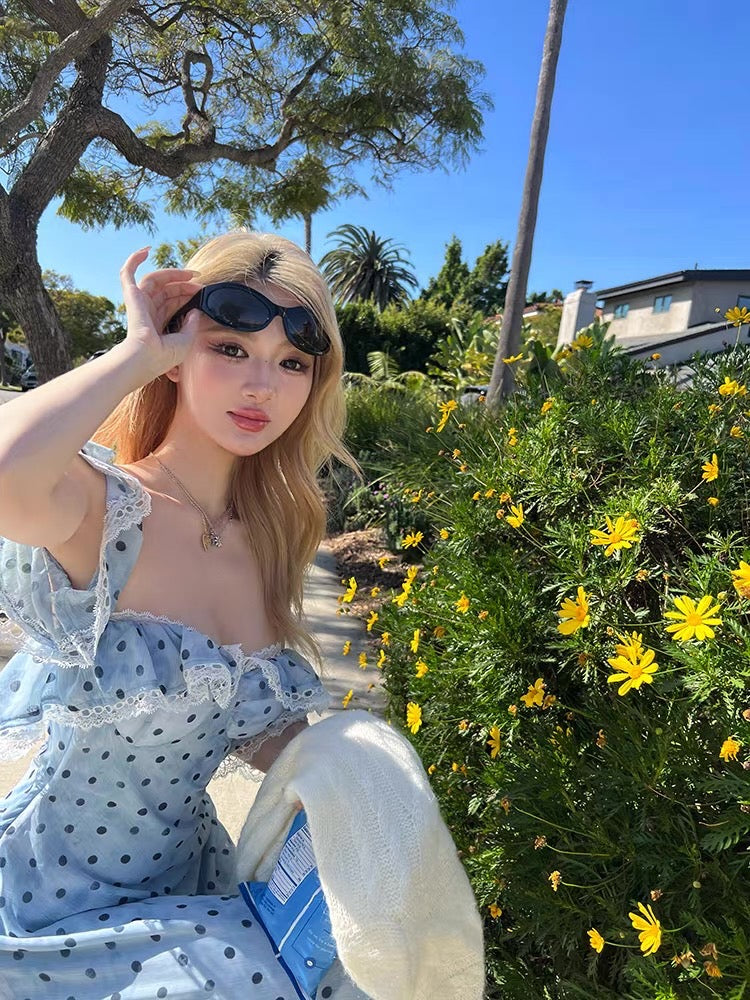 Flower Trim Race Dress Long & Short フラワー トリムレース ドレス ロング＆ショート