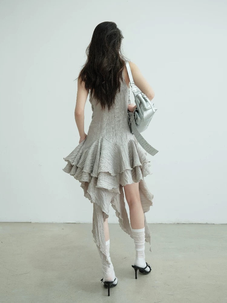 Silver Frower Dress シルバー フラワー ドレス