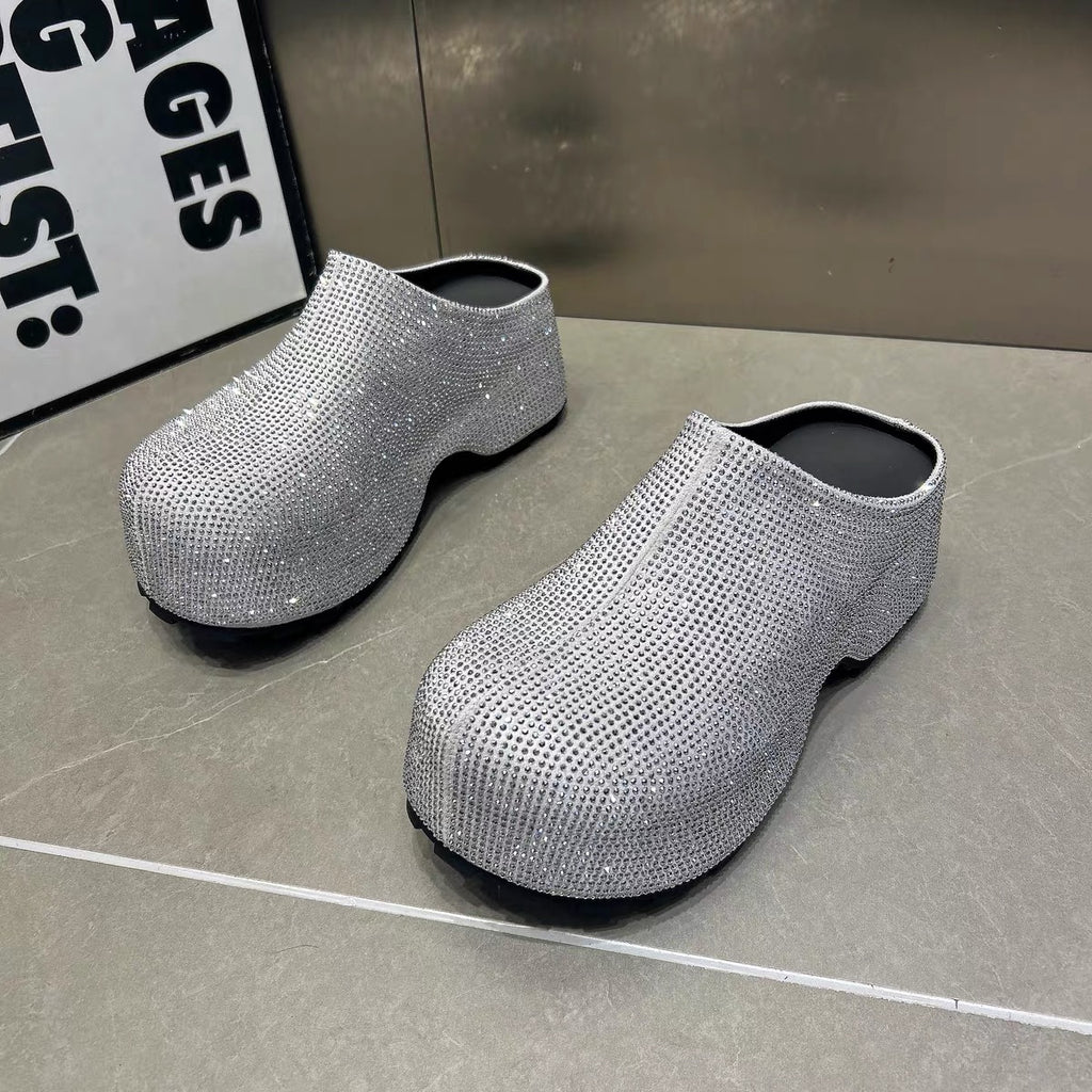 Line stone Slippon ラインストーン スリッポン