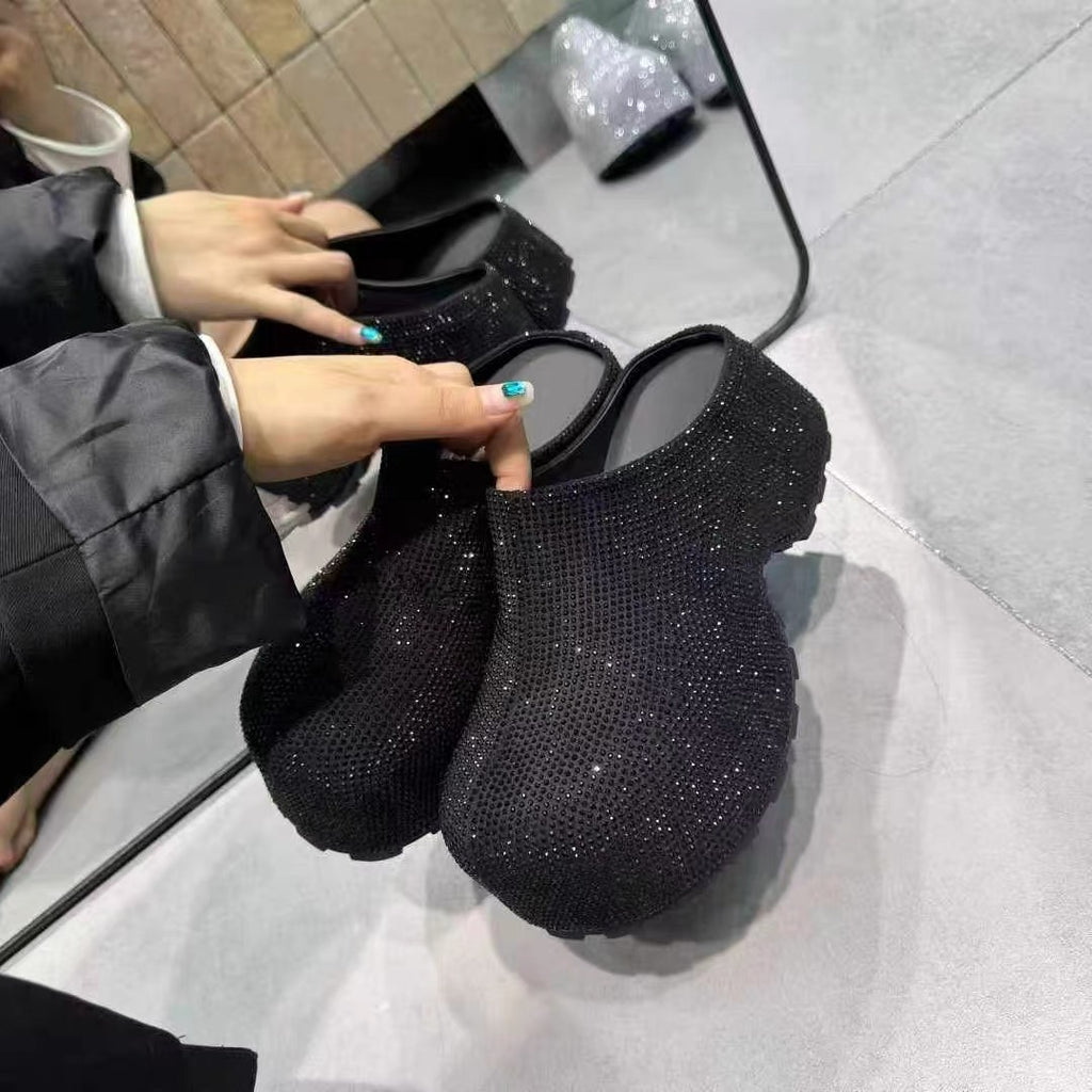 Line stone Slippon ラインストーン スリッポン