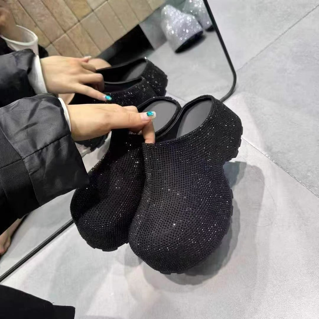 Line stone Slippon ラインストーン スリッポン