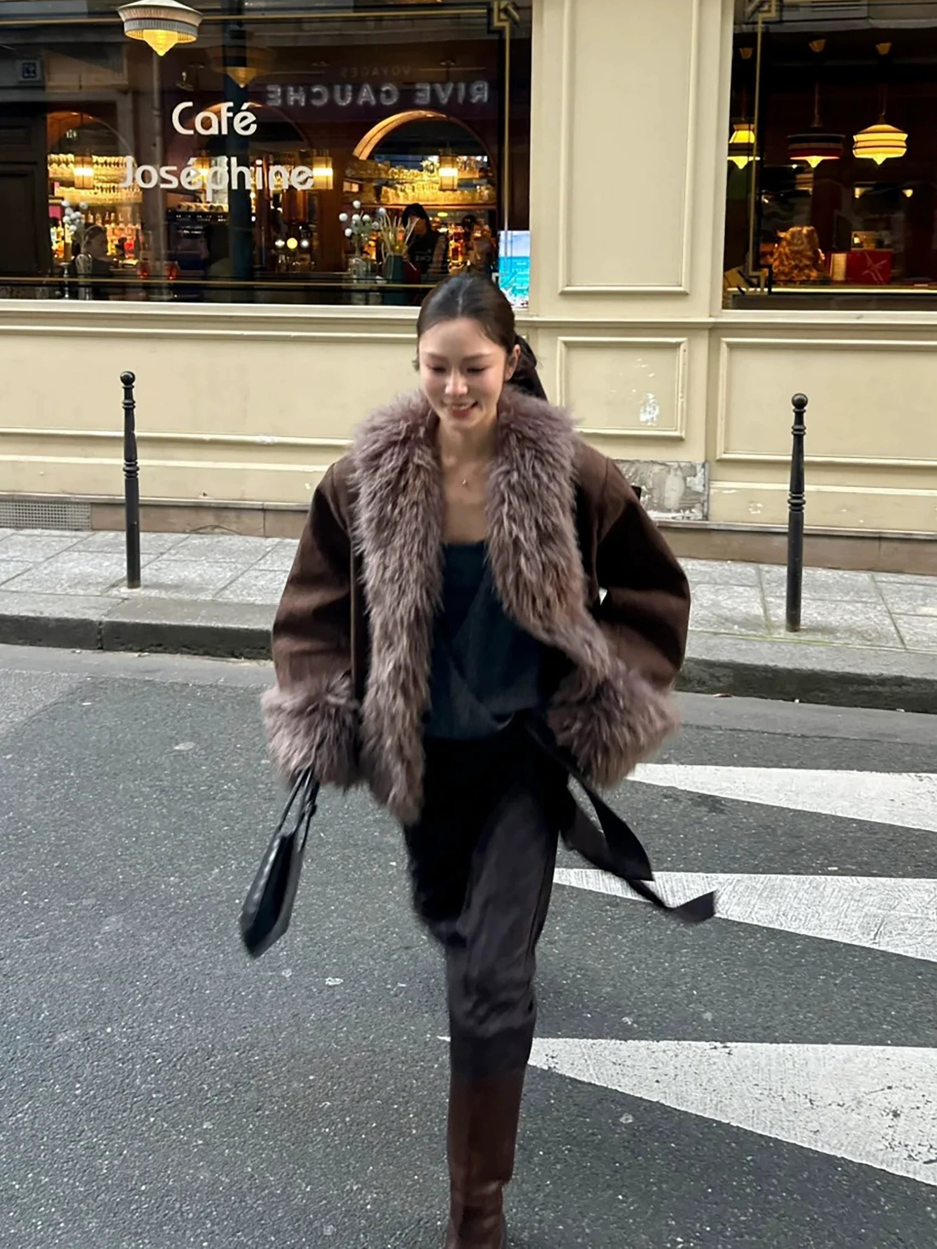 Fur Big Lapel Jacket ファー ビッグ ラペル ジャケット