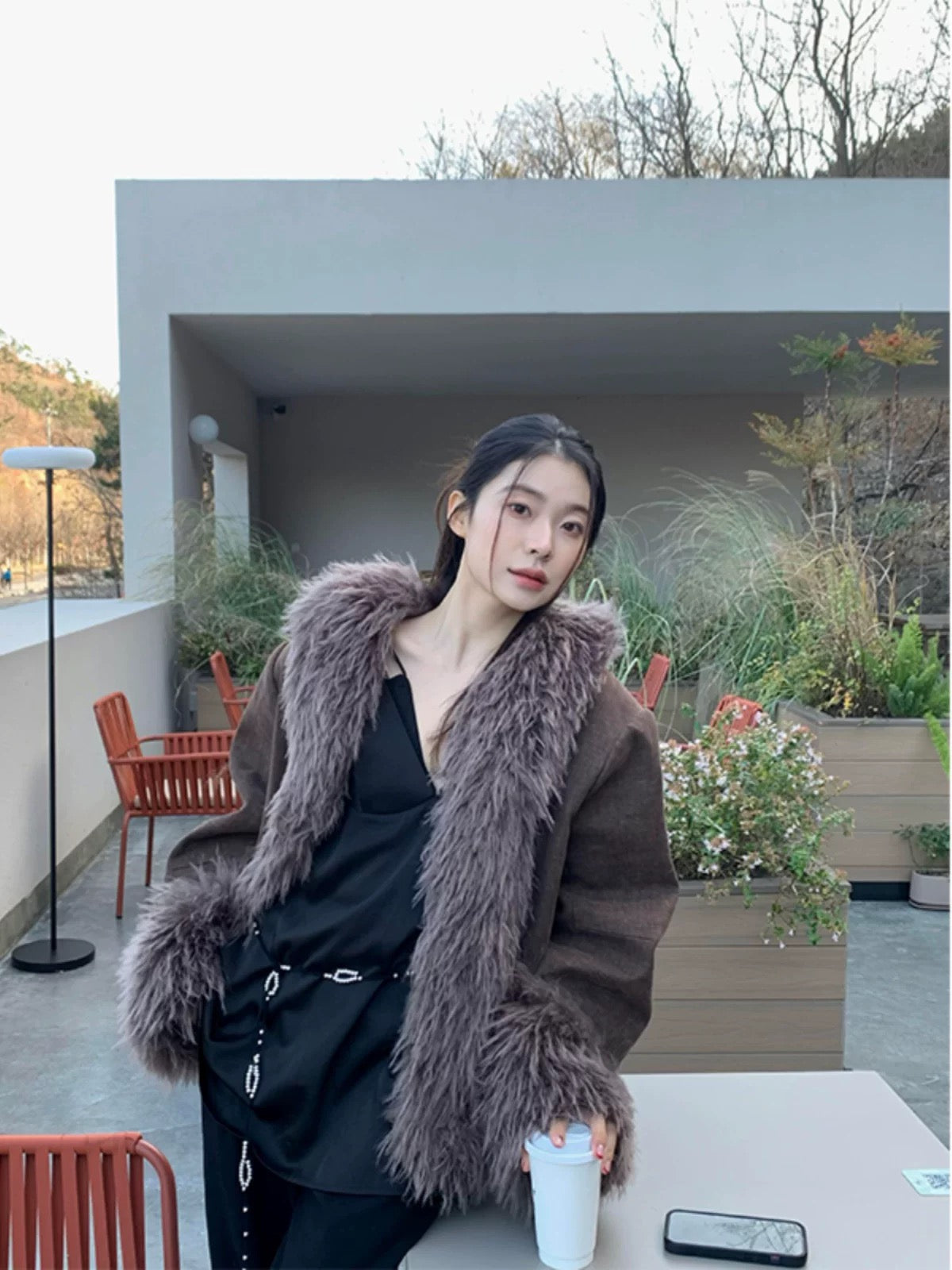 Fur Big Lapel Jacket ファー ビッグ ラペル ジャケット