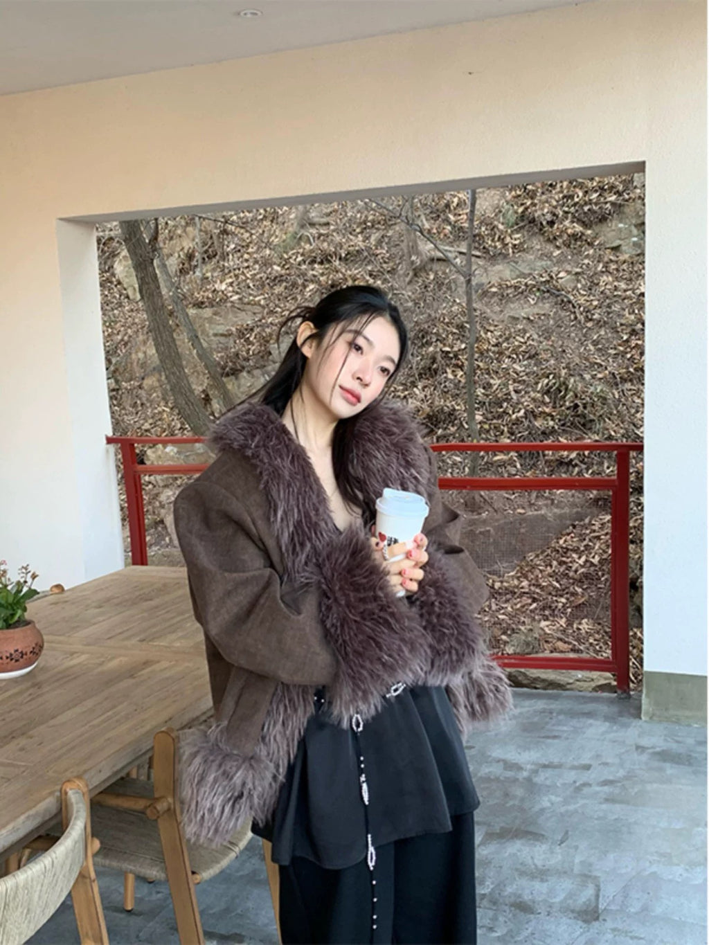 Fur Big Lapel Jacket ファー ビッグ ラペル ジャケット