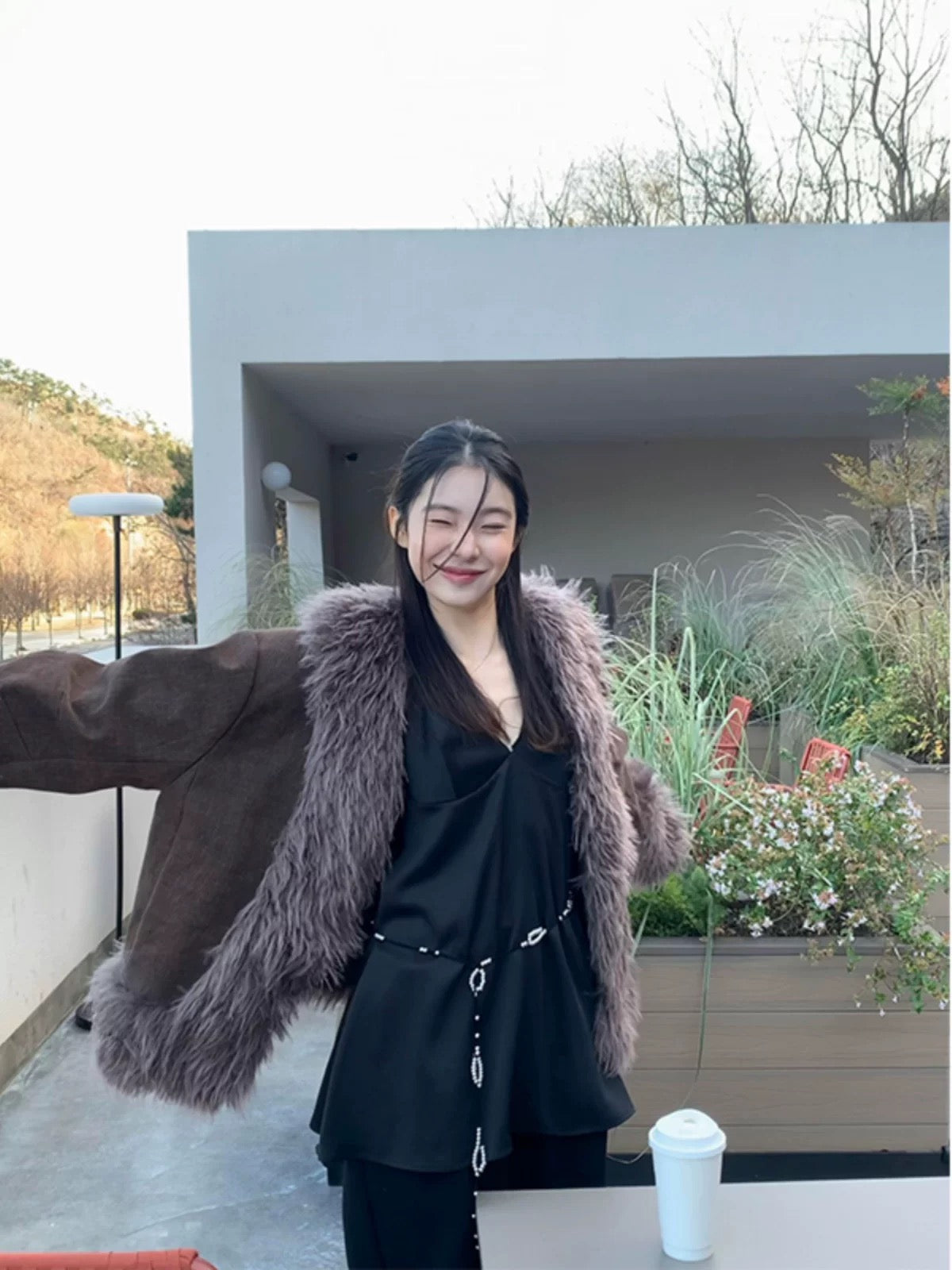 Fur Big Lapel Jacket ファー ビッグ ラペル ジャケット