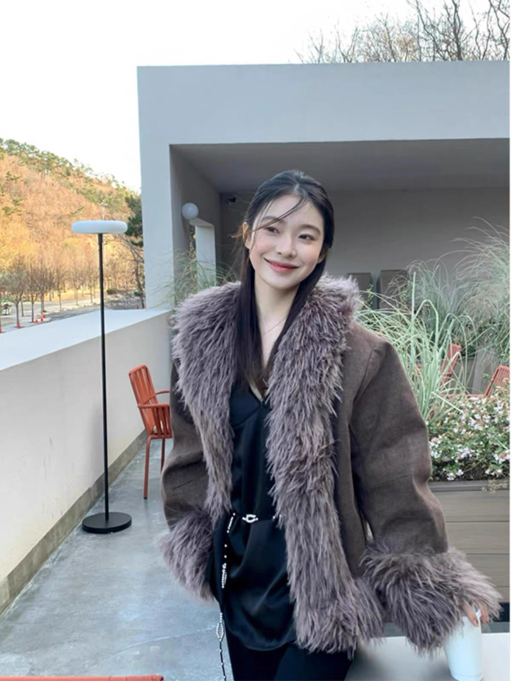 Fur Big Lapel Jacket ファー ビッグ ラペル ジャケット