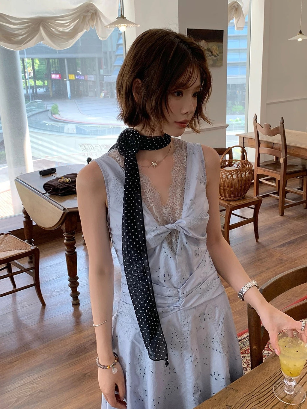 Lace Embroidely Dress レース エンブロイダリー ドレス