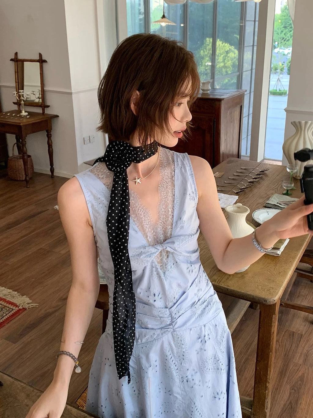 Lace Embroidely Dress レース エンブロイダリー ドレス