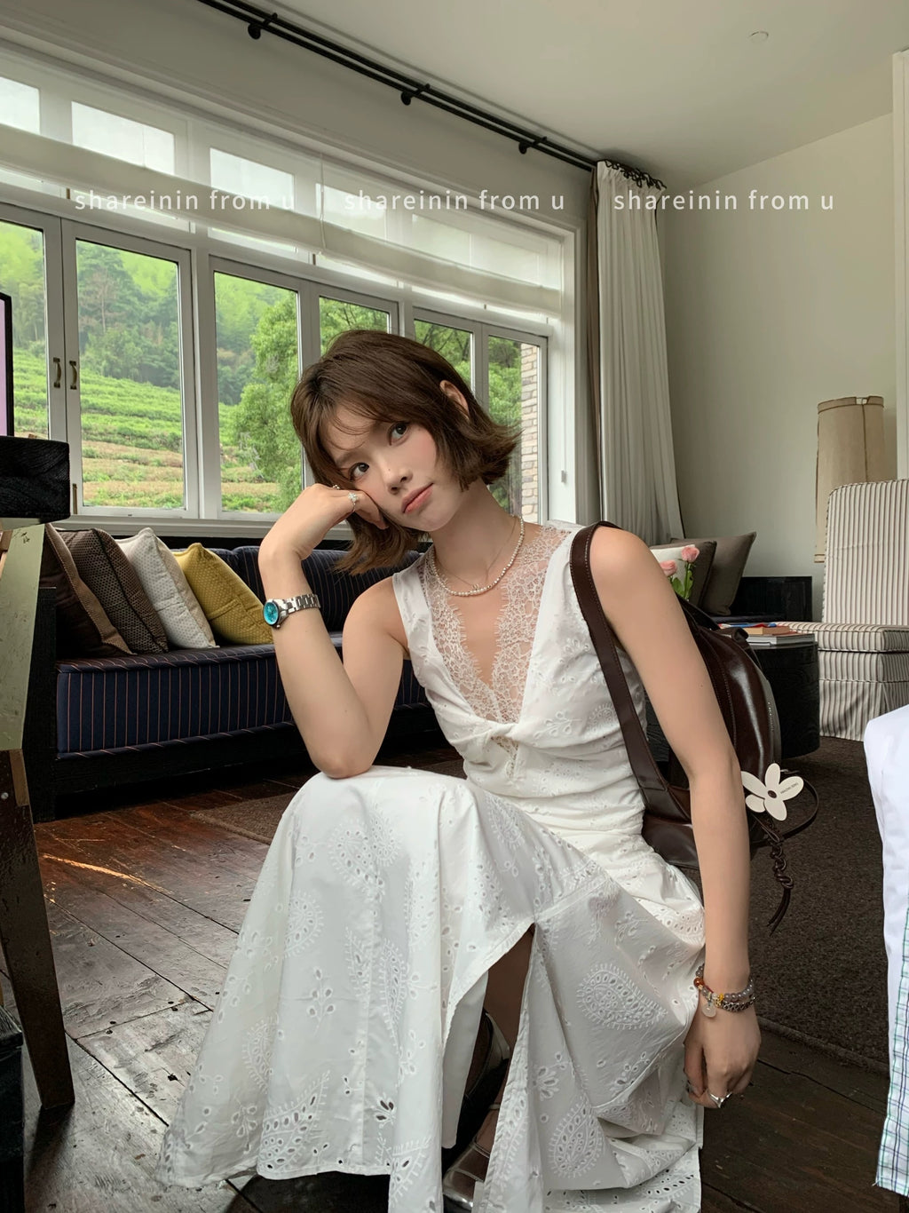 Lace Embroidely Dress レース エンブロイダリー ドレス