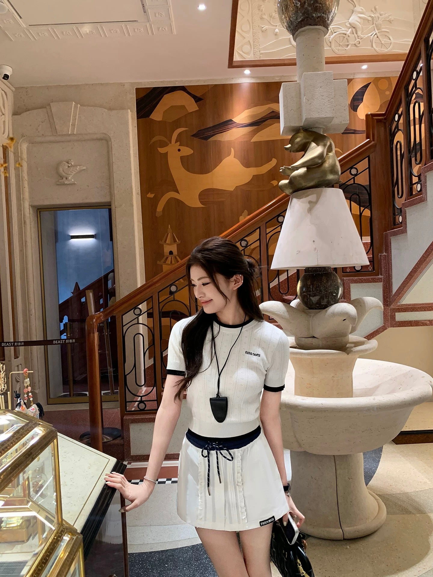 Pleppy Half Sleeve Tops Frill Mini Skirt プレッピー ハーフスリーブ トップス フリル ミニスカート