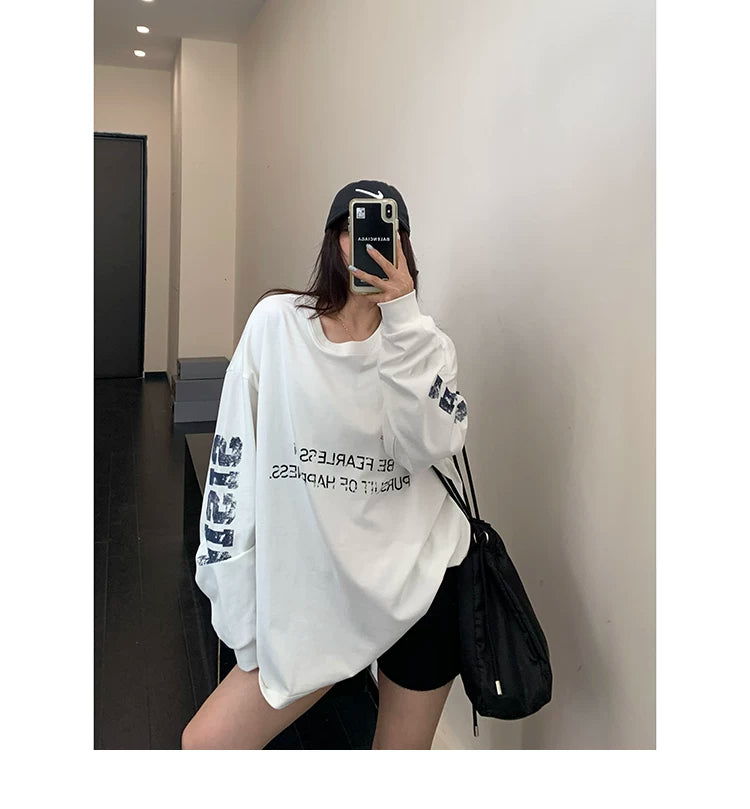 Vintage font print longsleeve tee ヴィンテージ風文字プリントロングスリーブティー