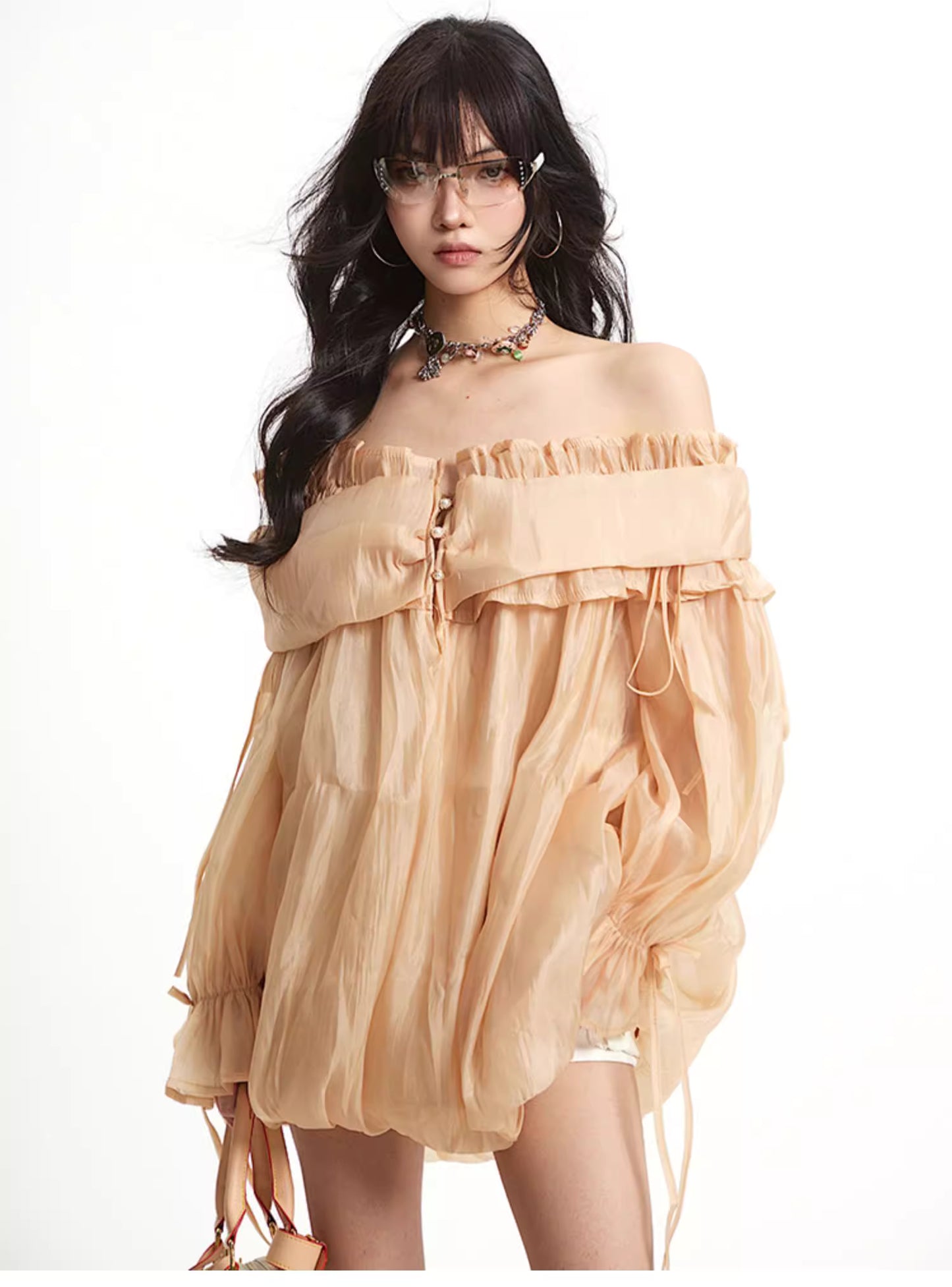 Off Shoulder Gather Blouse オフショルダー ギャザー ブラウス