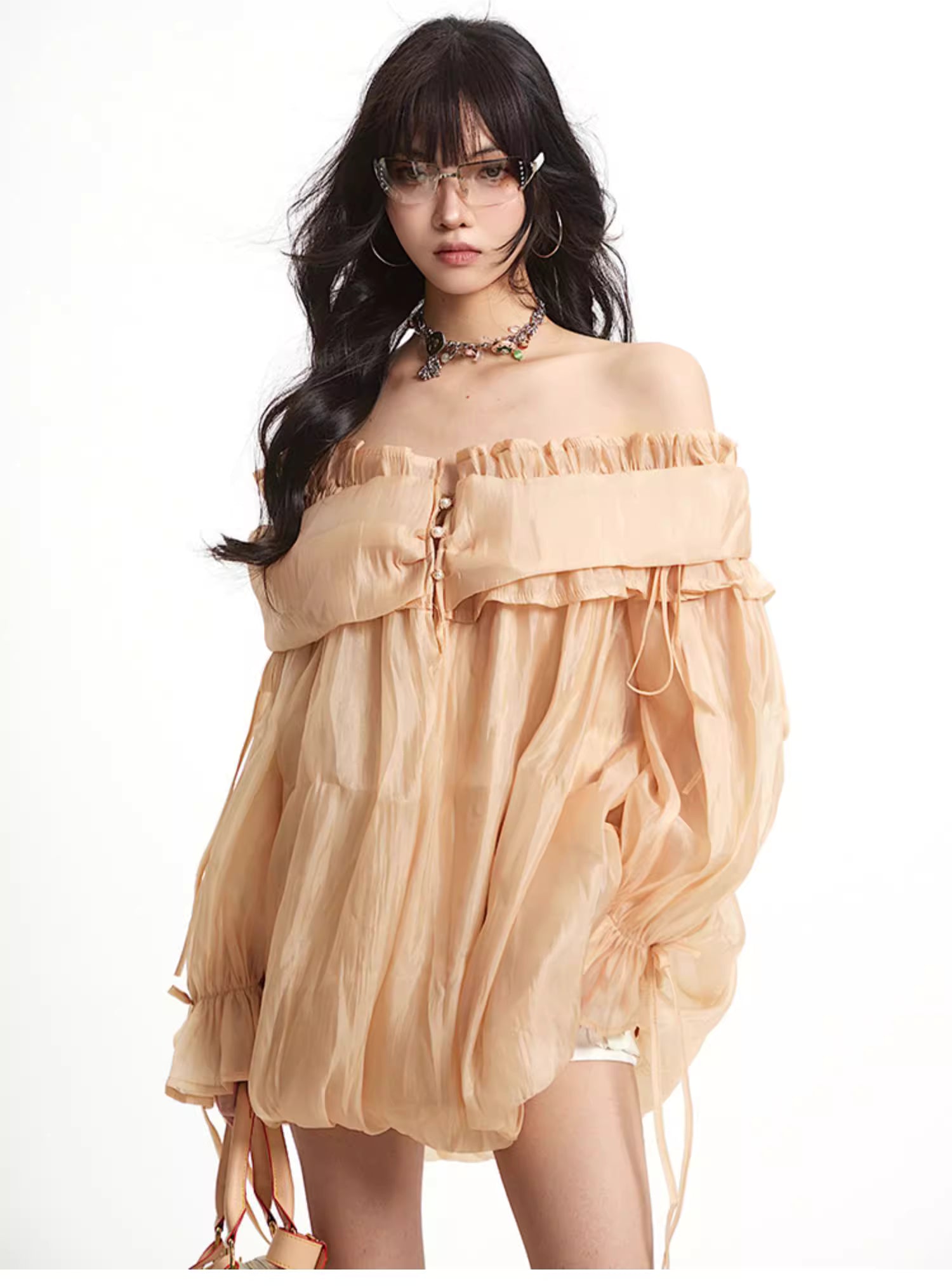 Off Shoulder Gather Blouse オフショルダー ギャザー ブラウス