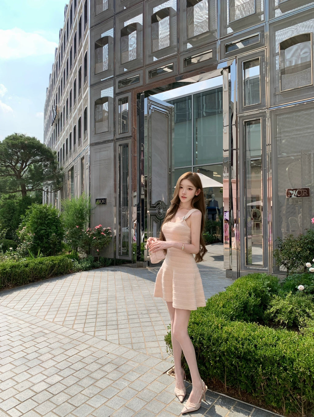 Sleeveless knit Dress & Cardigan ノースリーブニットドレス&カーディガン