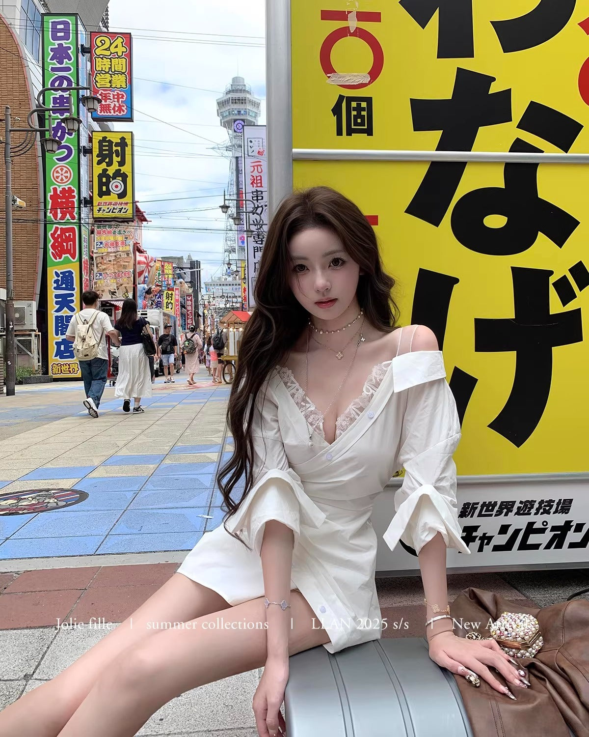 Off Shoulder Shirts Dress オフショルダー シャツ ドレス