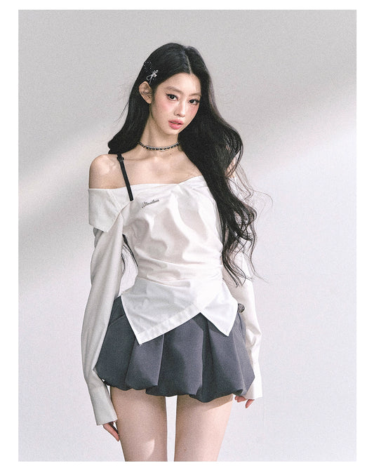 Off shoulder shirt オフショルダーシャツ