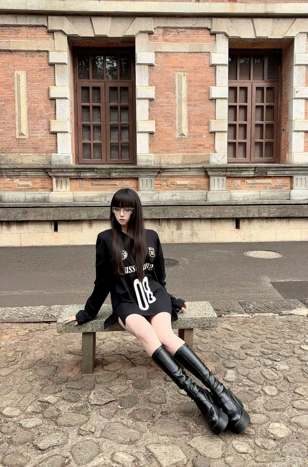 Print Embroidery patch Long-sleeve T-shirt/T-shirt プリント刺繍ワッペン ロングスリーブティー/ティーシャツ