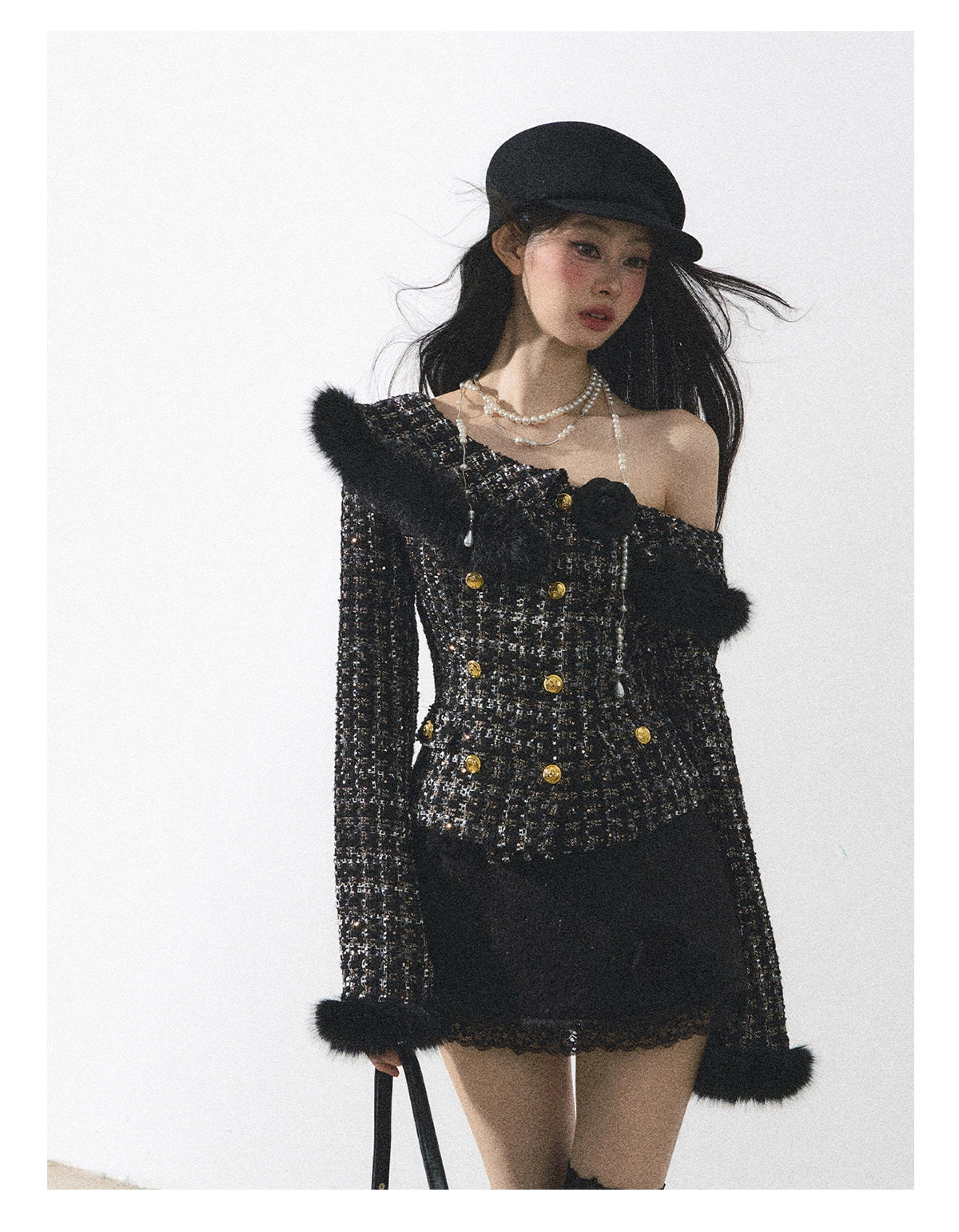 Tweed top & skirt ツイードトップス&スカート