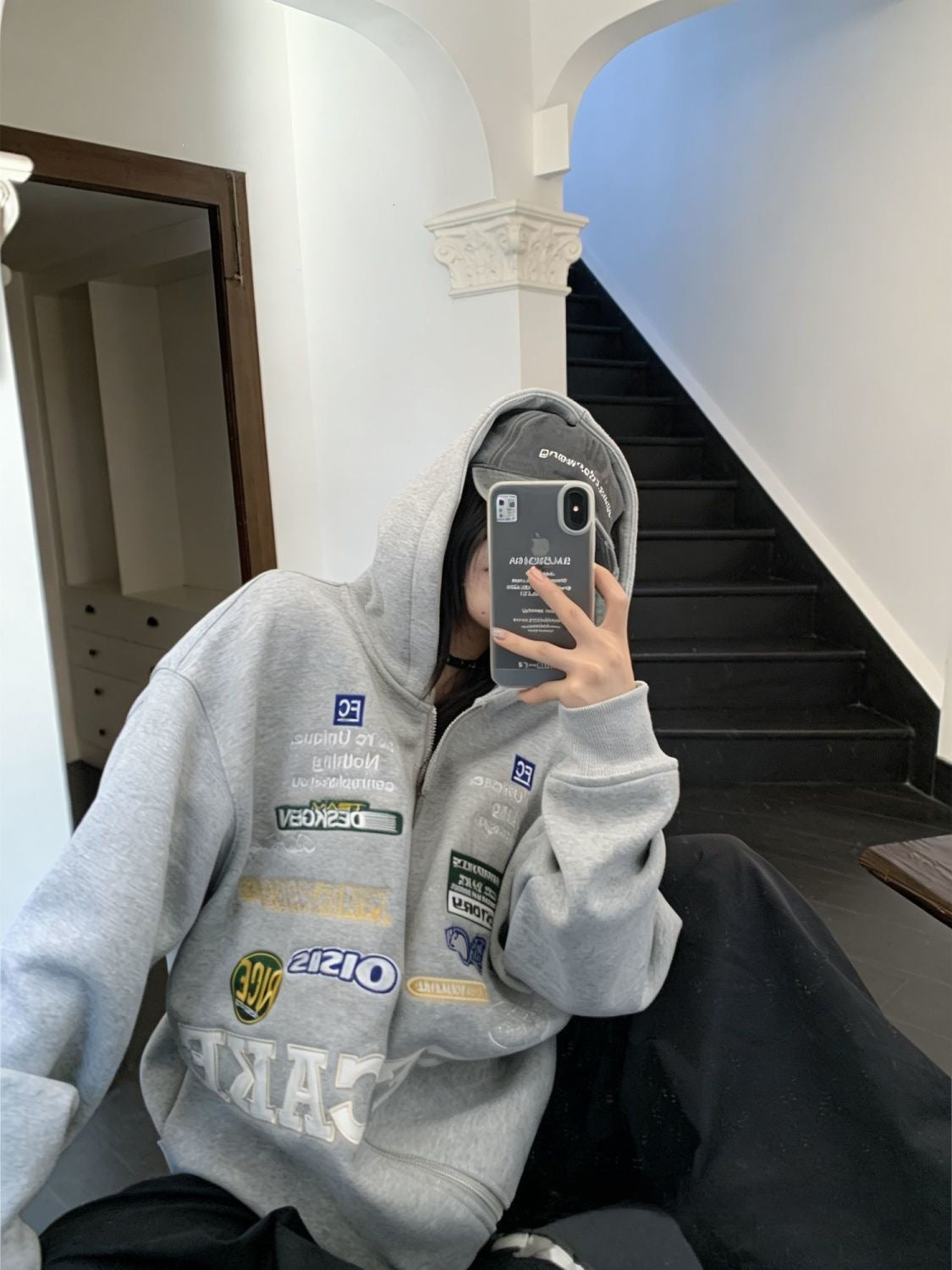 Hoodie zip parka フード付きジップパーカー