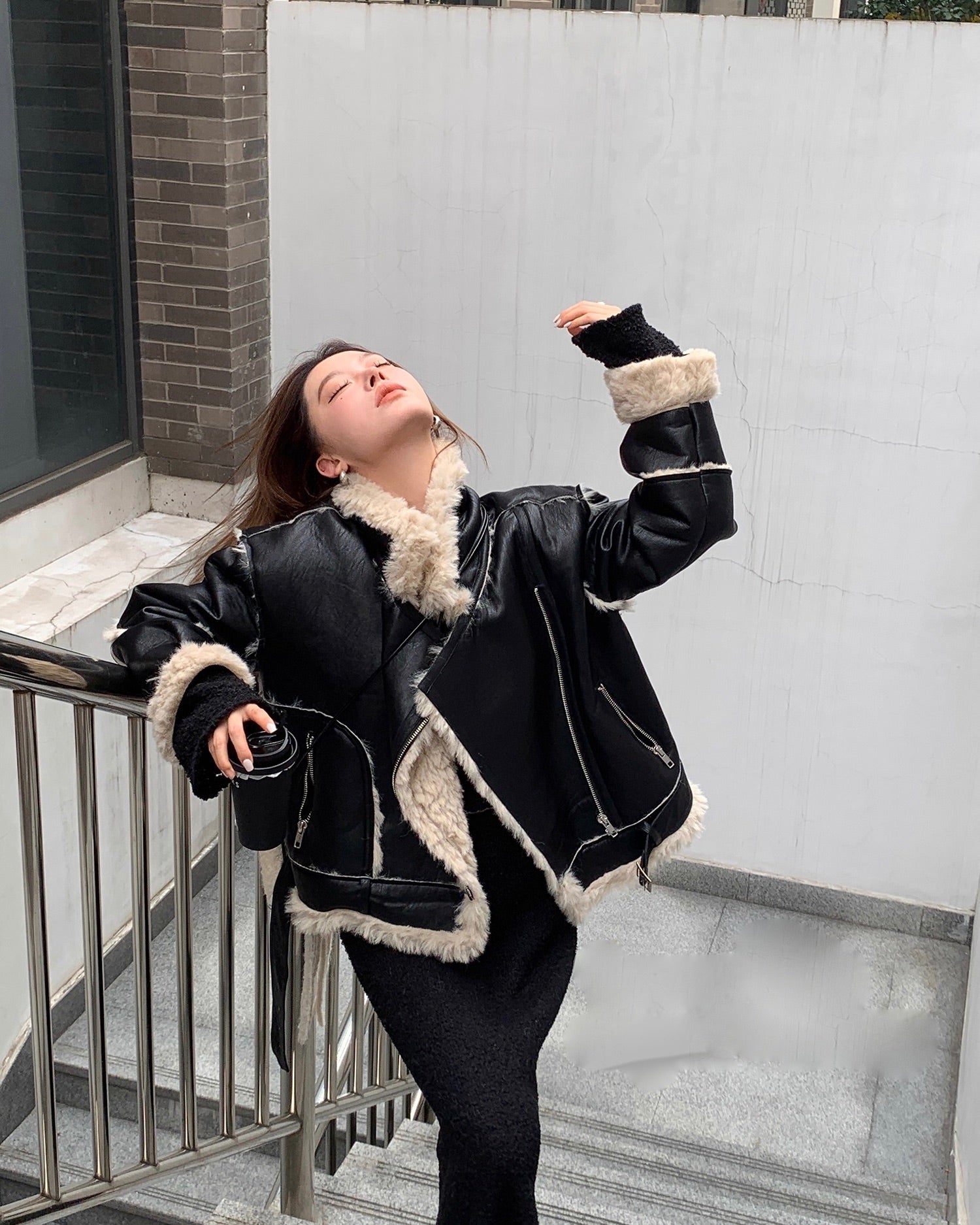 Boa Riders Jacket coat ボア ライダース ジャケット コート