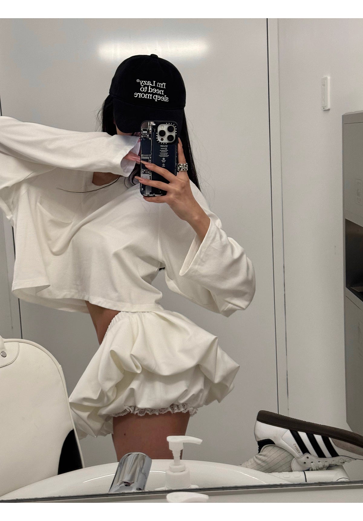 White Off Shoulder Skirt ホワイトオフショルダー スカート