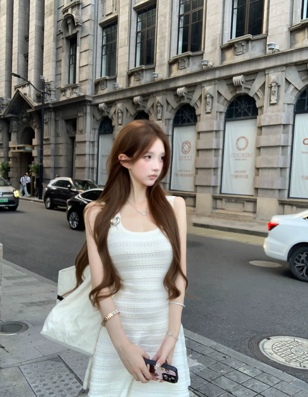 Sleeveless knit Dress & Cardigan ノースリーブニットドレス&カーディガン
