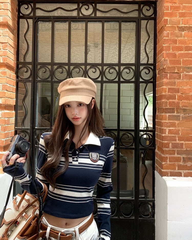 Retro Stripe Polo Shirt レトロストライプポロシャツ