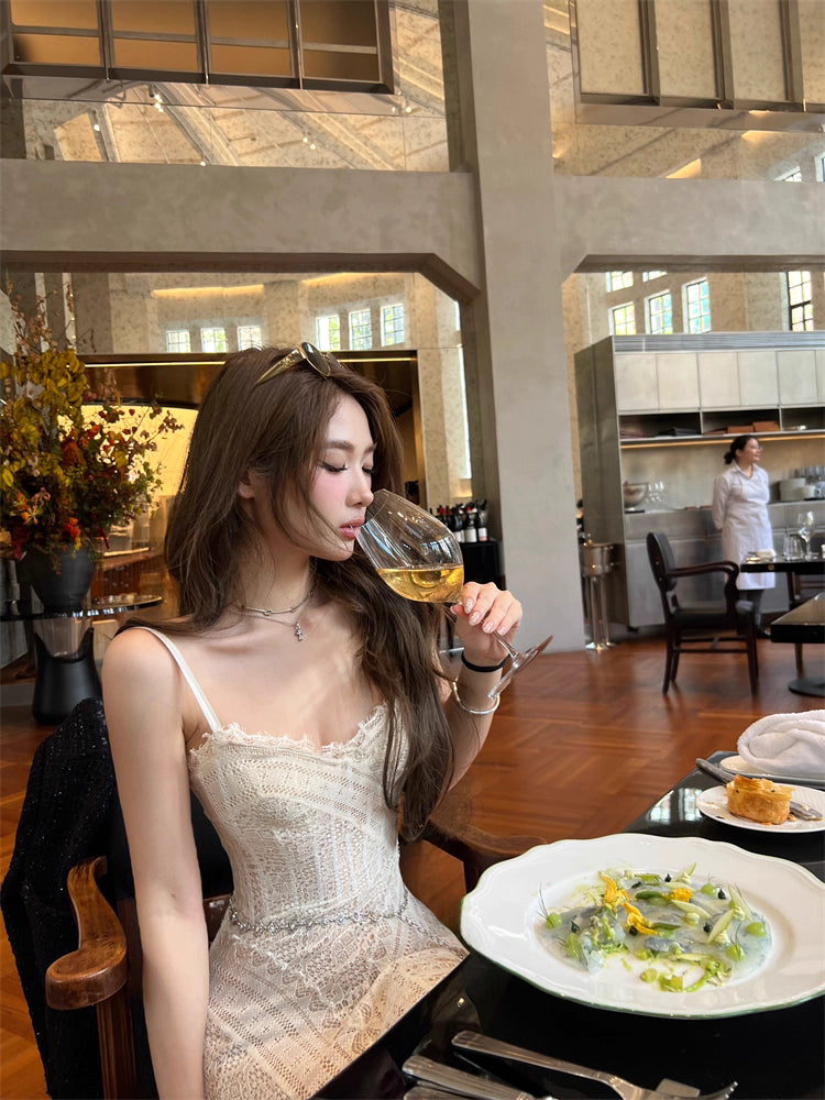 Lace White one piece レースホワイトワンピース