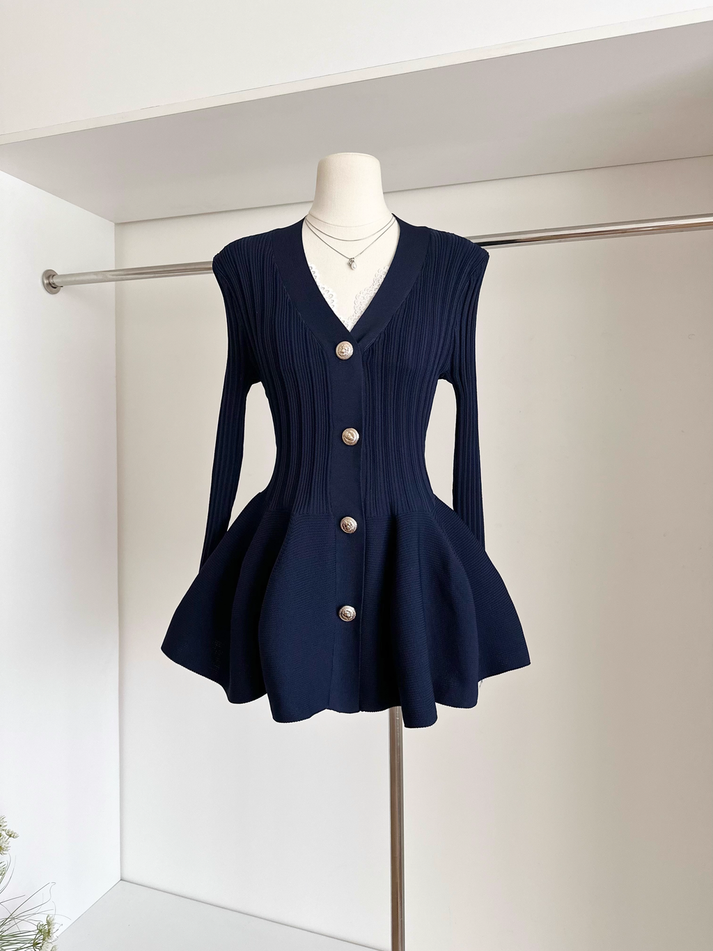 Flare Knit Cardigan Dress フレア ニット カーディガン ドレス