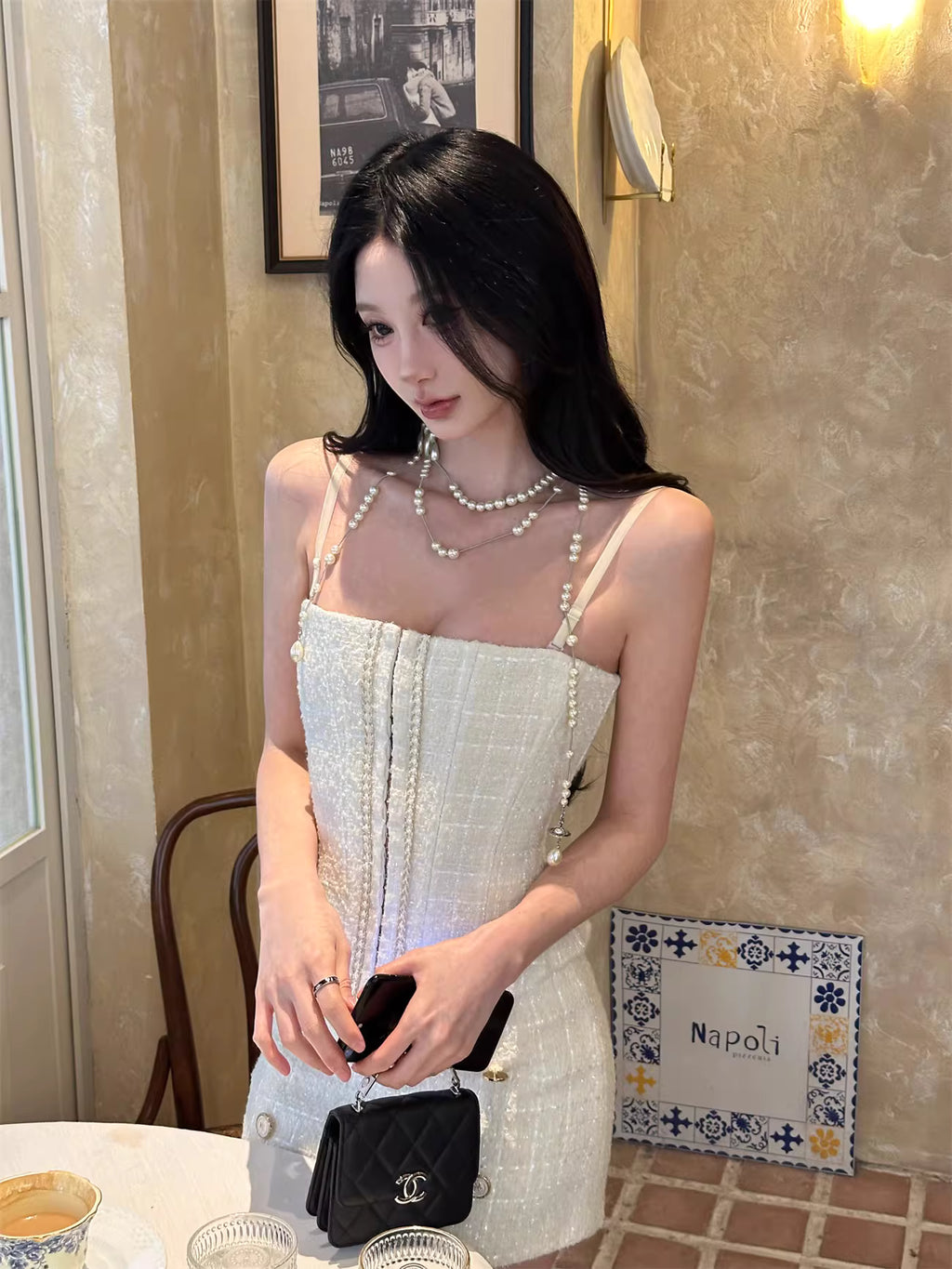 Tweed jacket buistier skirt 3piece ツイード ジャケット ビスチェ スカート 3ピース