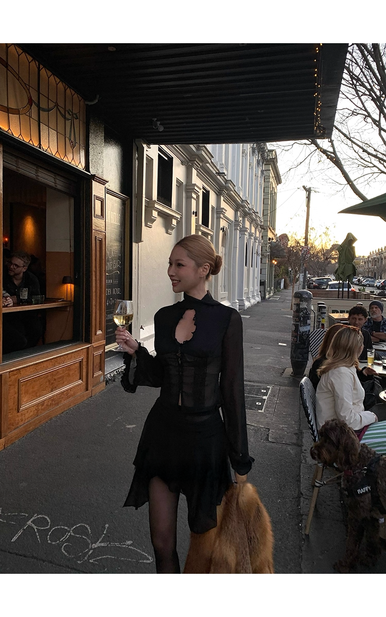 Hole Sheer Blouse skirt ホールシアー ブラウス スカート