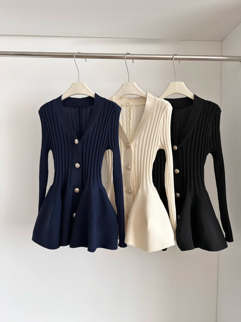 Flare Knit Cardigan Dress フレア ニット カーディガン ドレス