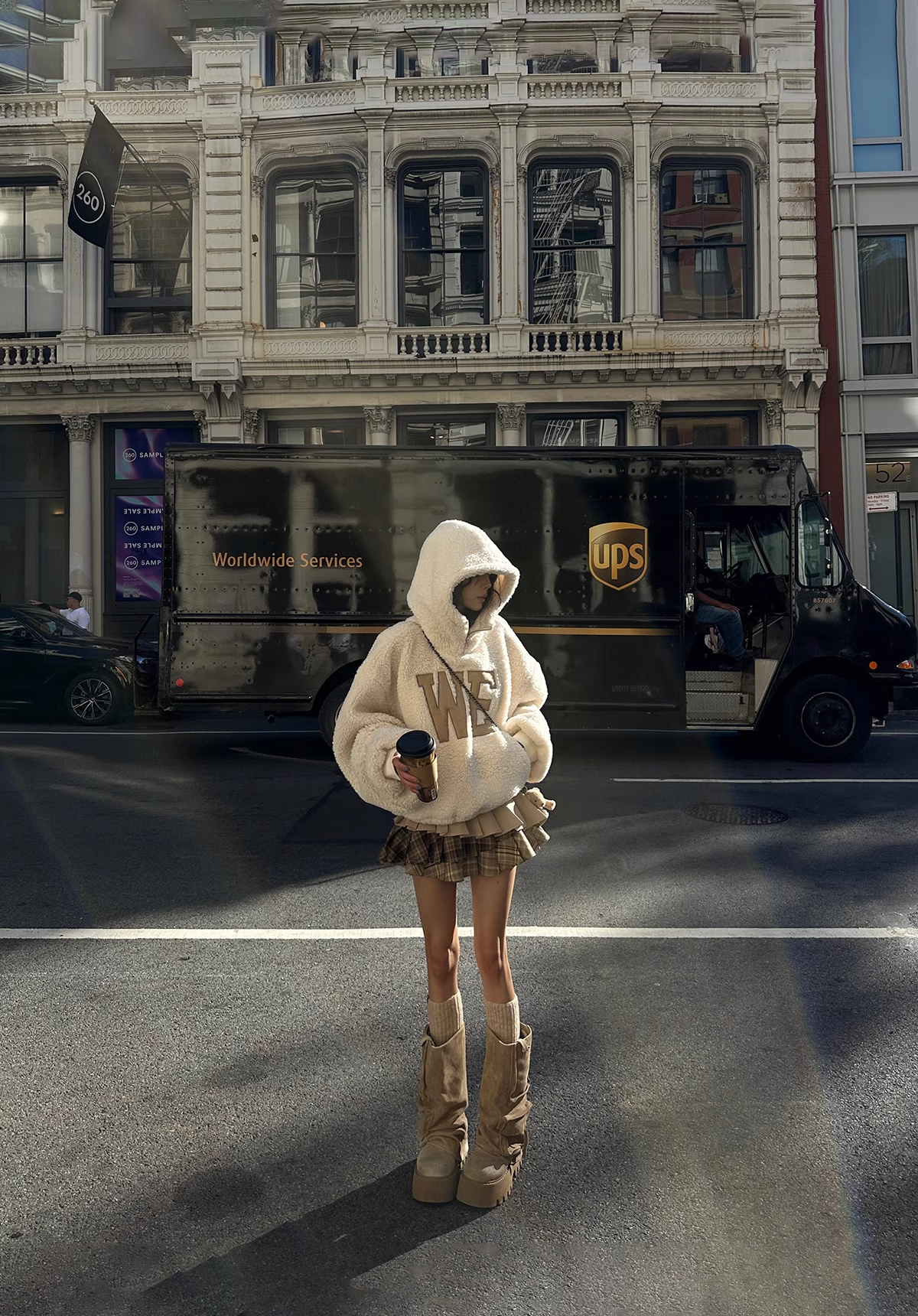 Boa pullover Check Skirt ボアプルオーバー チェックスカート