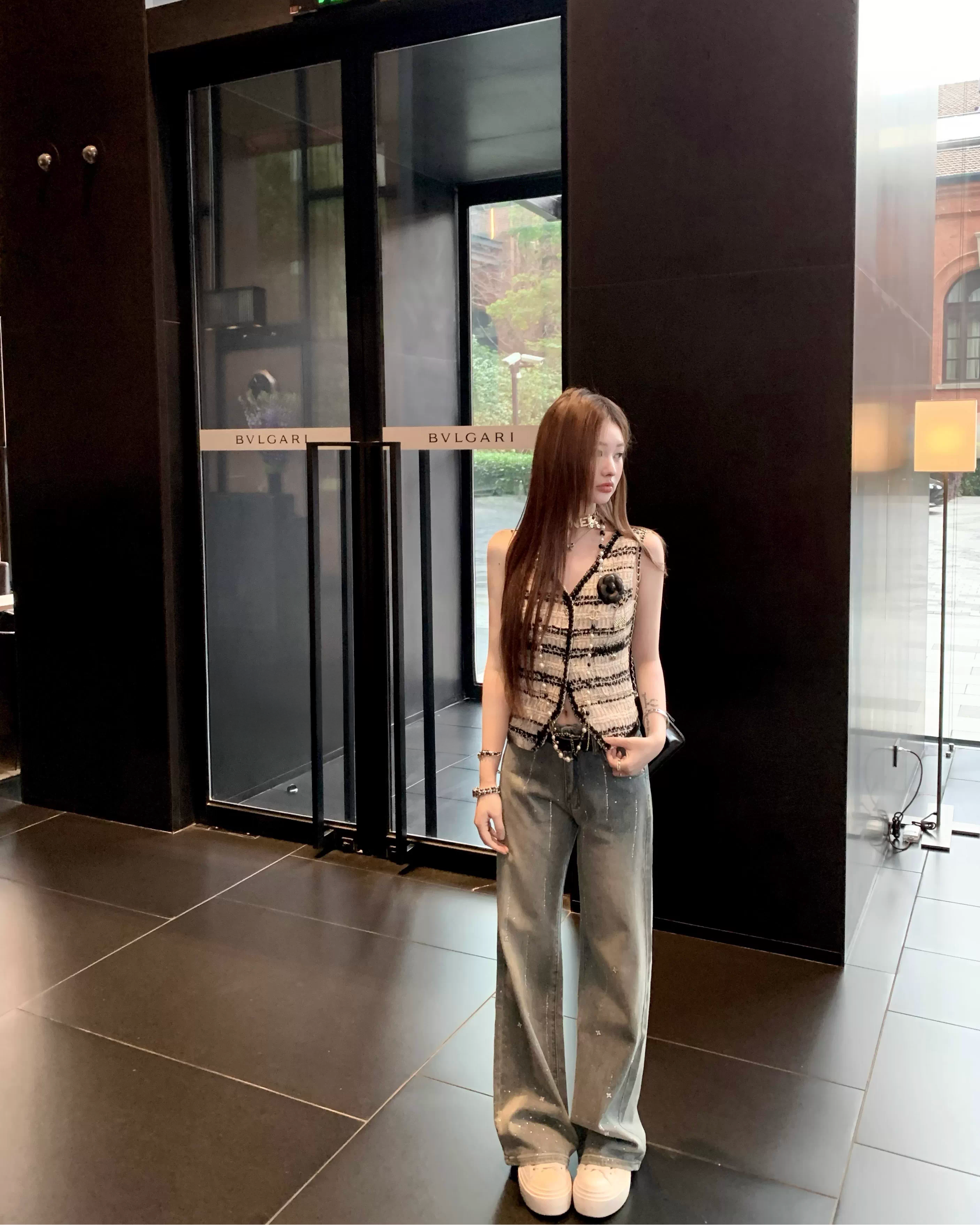 Line Stone denim ラインストーン ウォッシュデニム