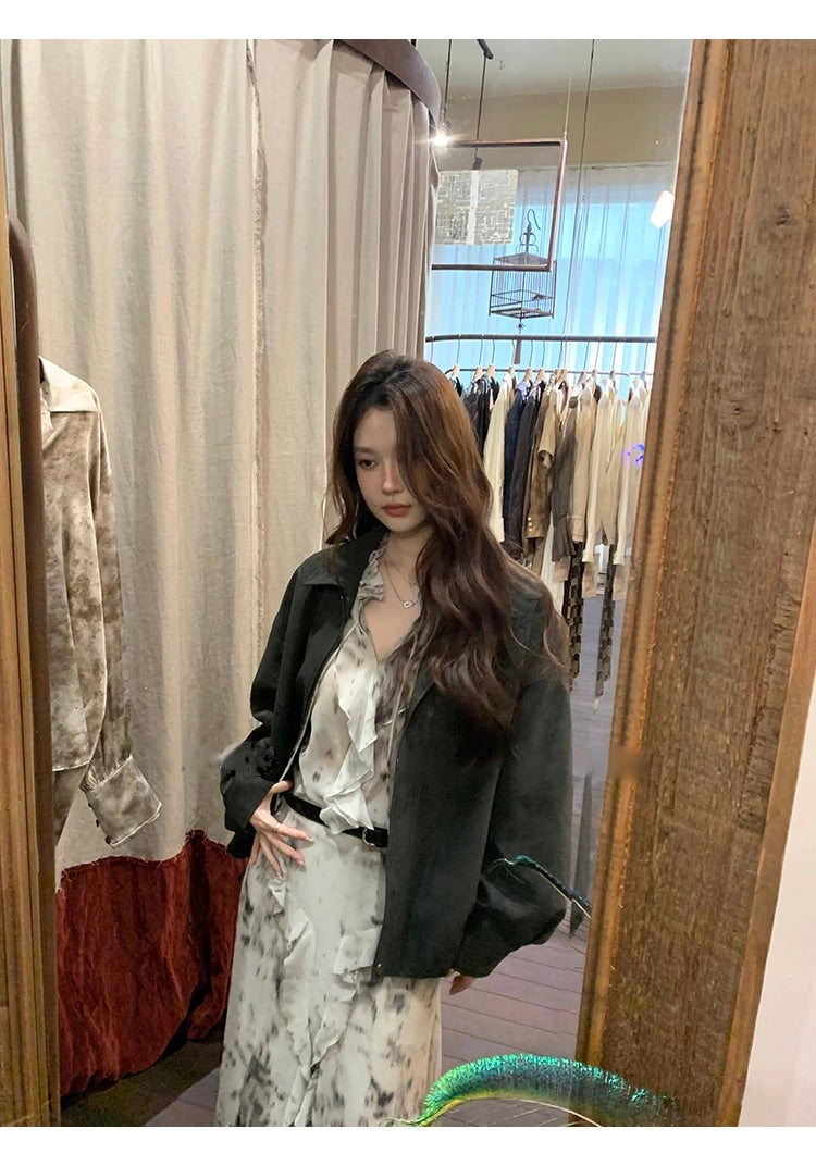 Lace blouse and skirt Set up レースシャツ＆スカートセットアップ