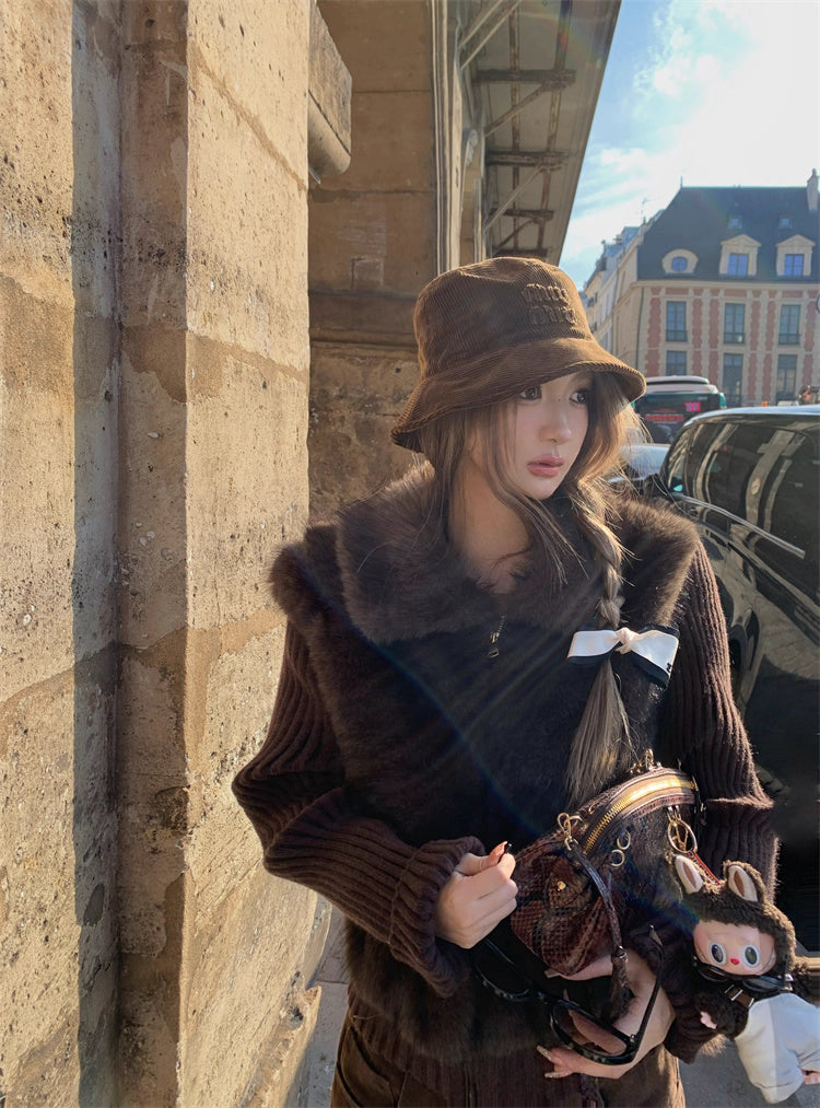 Eco Fox Fur Knit jacket エコフォックス ファーニット ジャケット