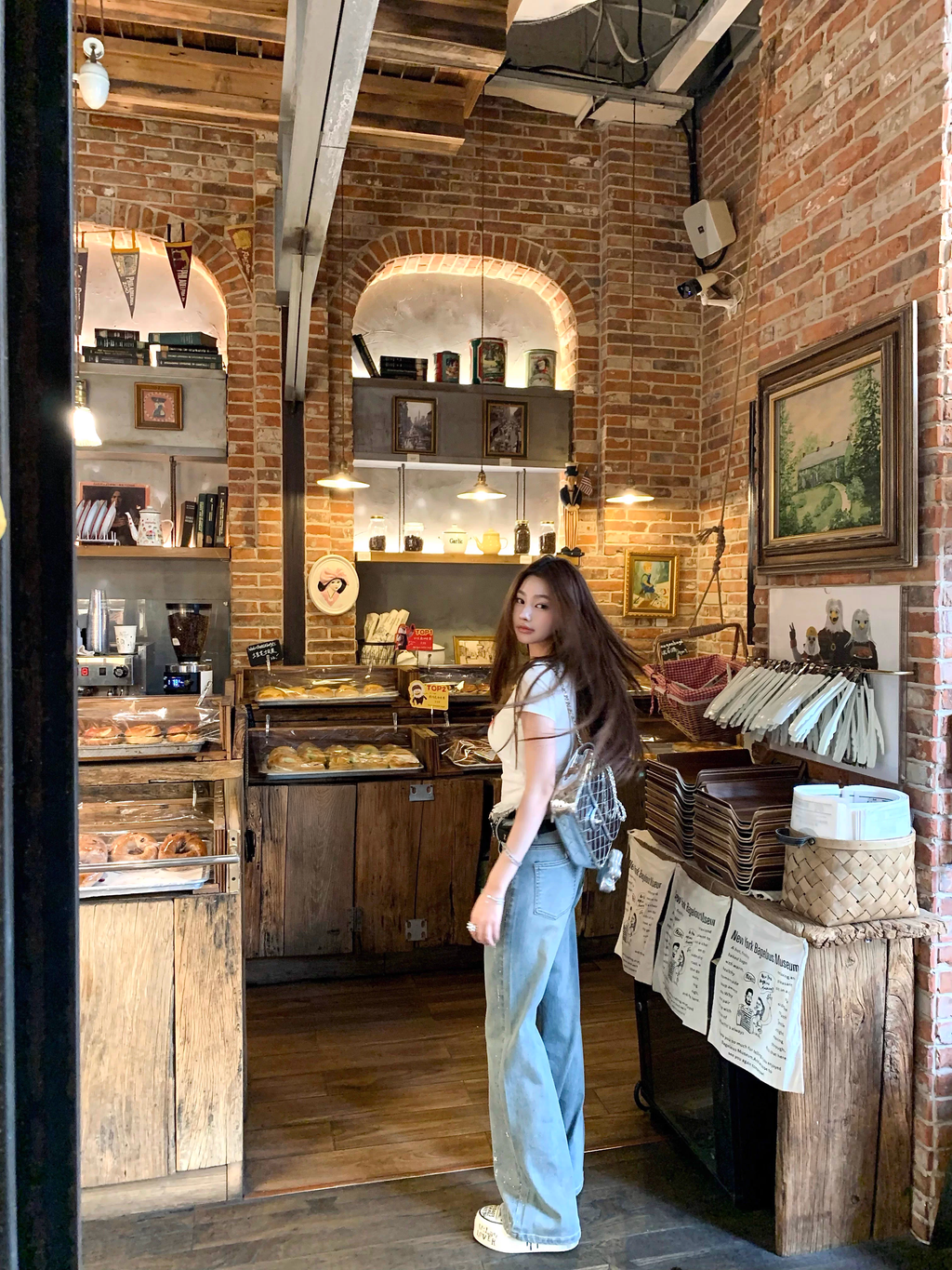 Line Stone denim ラインストーン ウォッシュデニム