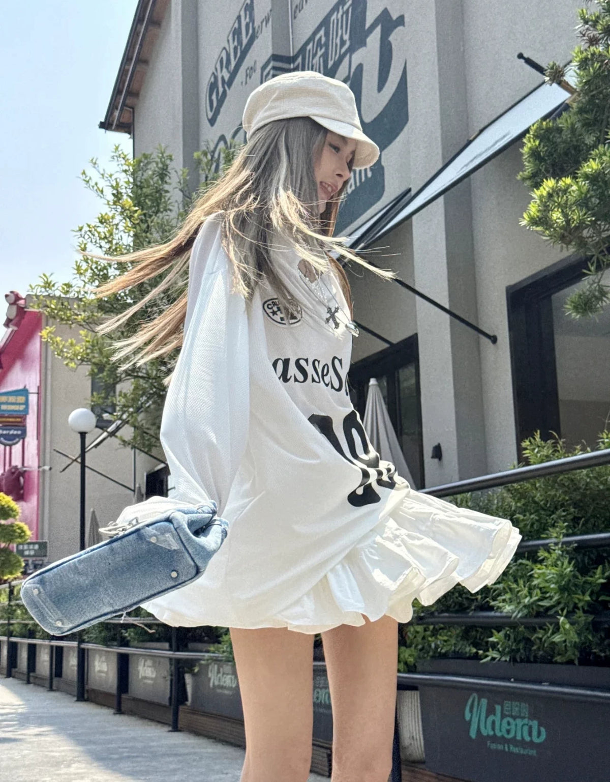 Print Embroidery patch Long-sleeve T-shirt/T-shirt プリント刺繍ワッペン ロングスリーブティー/ティーシャツ