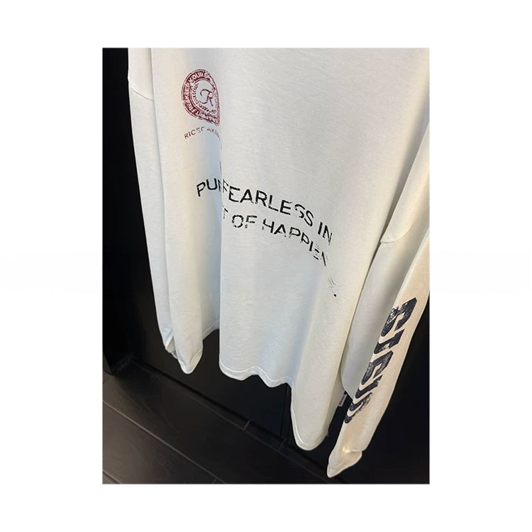 Vintage font print longsleeve tee ヴィンテージ風文字プリントロングスリーブティー