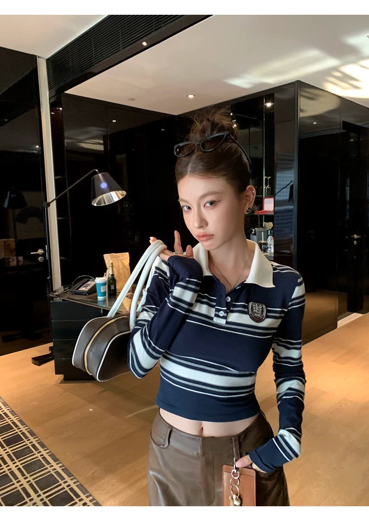 Retro Stripe Polo Shirt レトロストライプポロシャツ