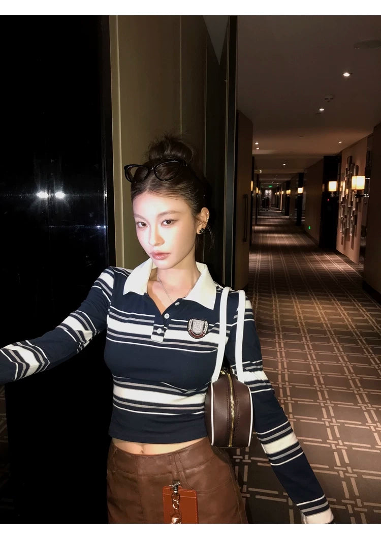 Retro Stripe Polo Shirt レトロストライプポロシャツ