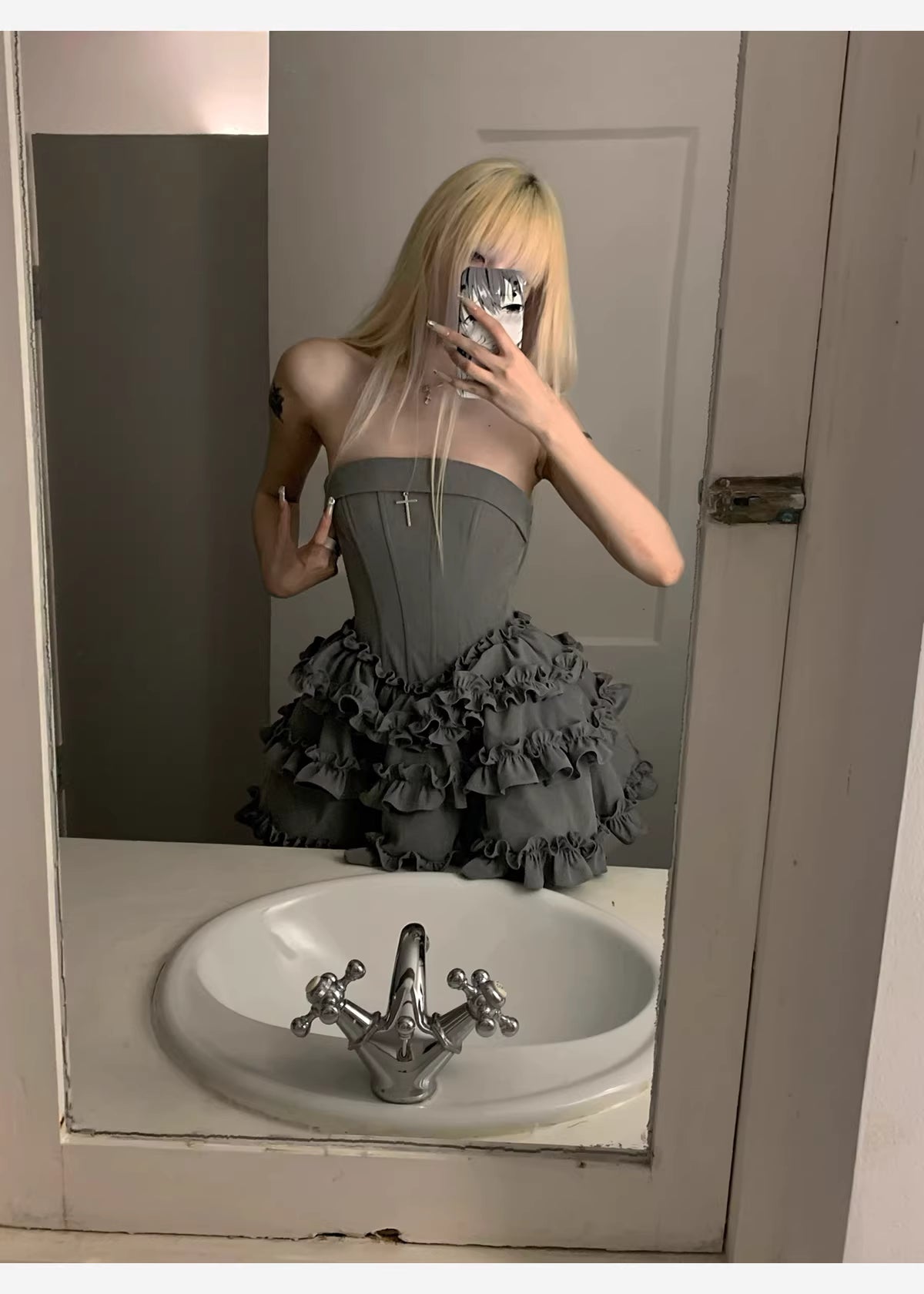 Swan Cross Born Dress  スワンクロスボーンドレス