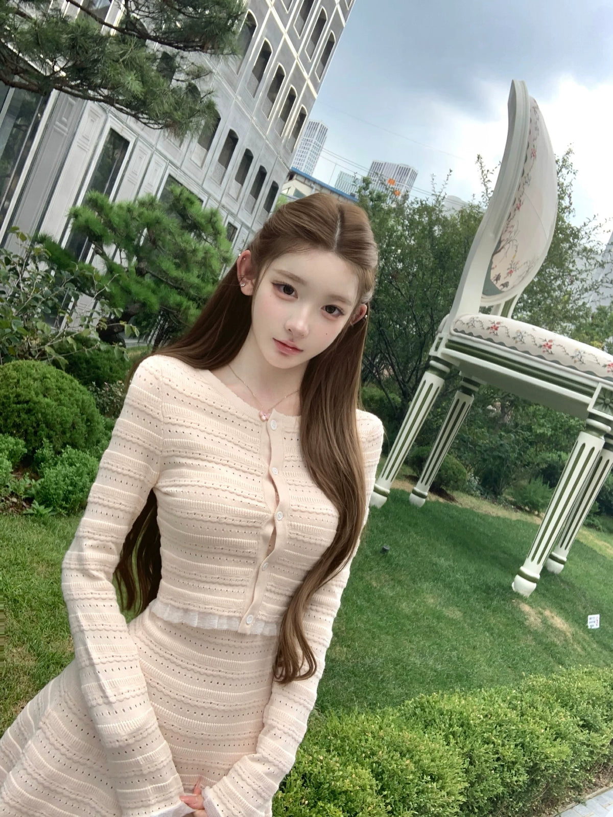 Sleeveless knit Dress & Cardigan ノースリーブニットドレス&カーディガン