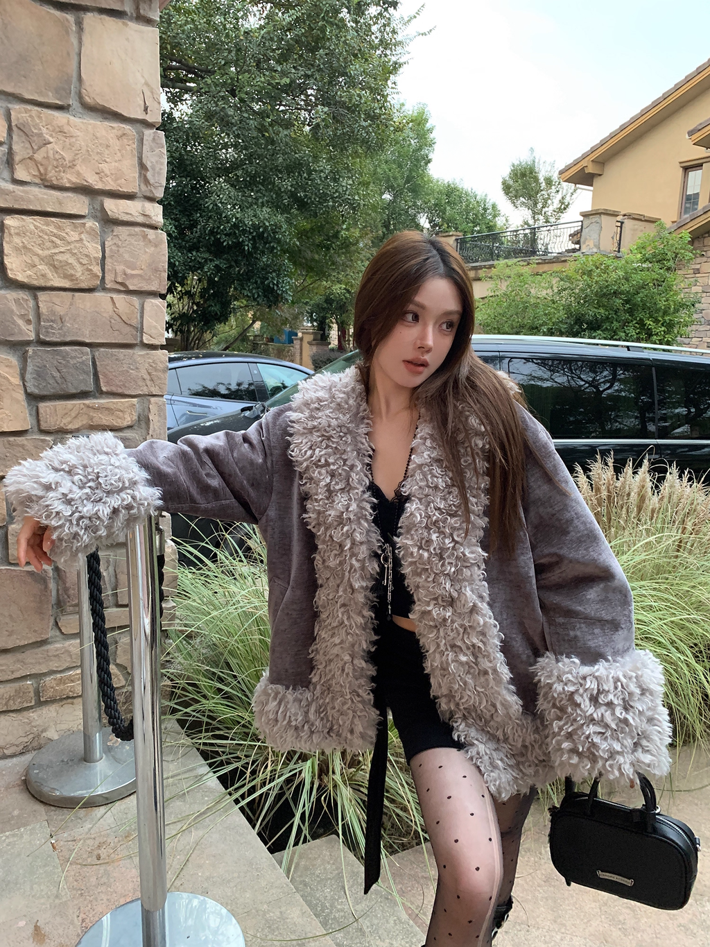 Fur Big Lapel Jacket ファー ビッグ ラペル ジャケット