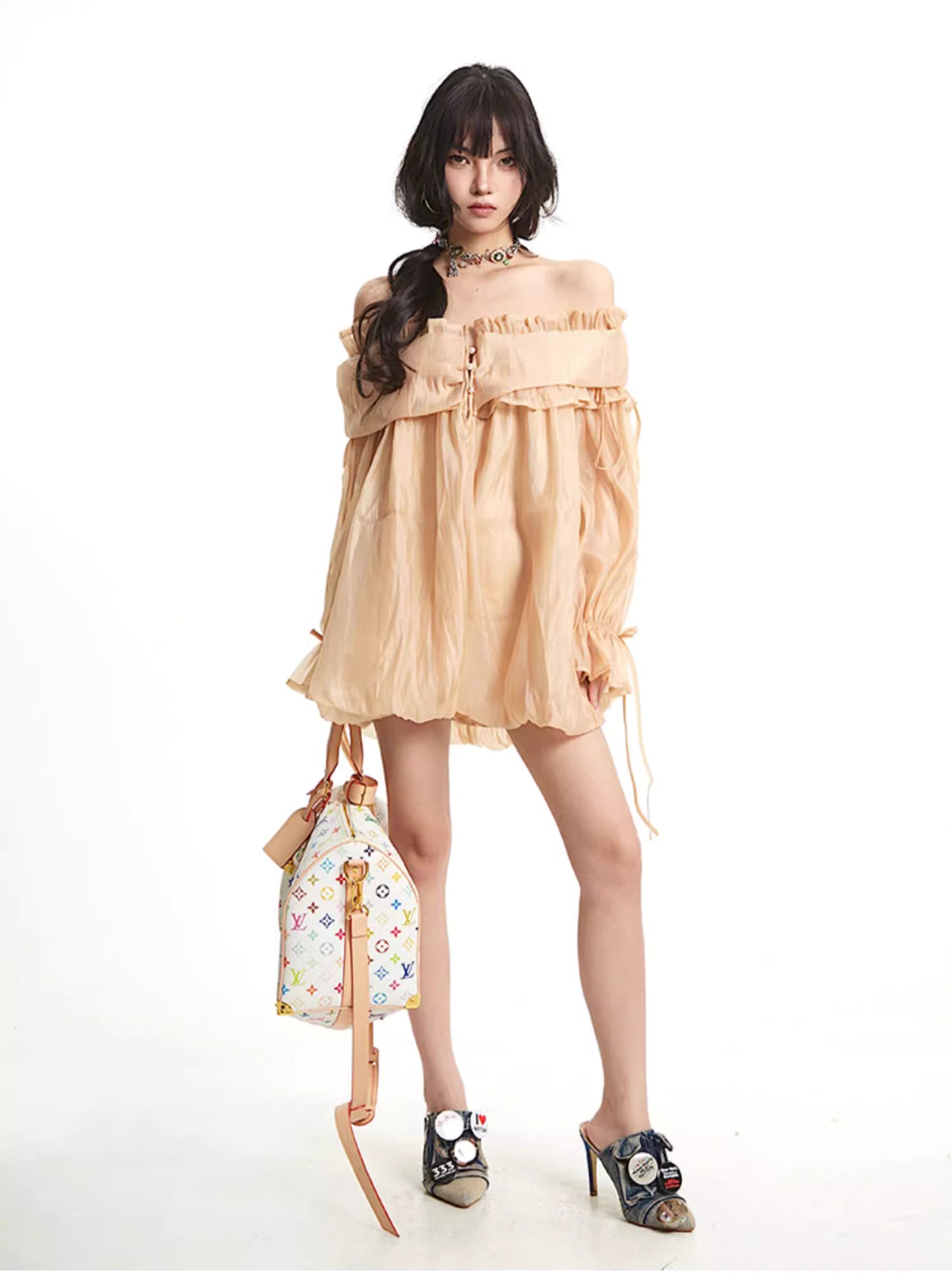 Off Shoulder Gather Blouse オフショルダー ギャザー ブラウス