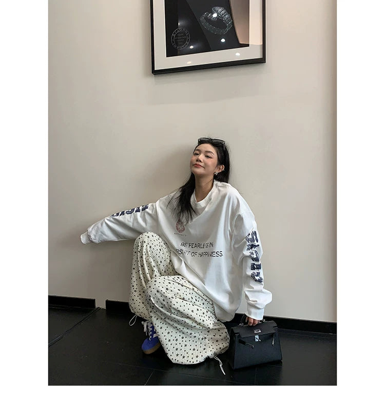 Vintage font print longsleeve tee ヴィンテージ風文字プリントロングスリーブティー