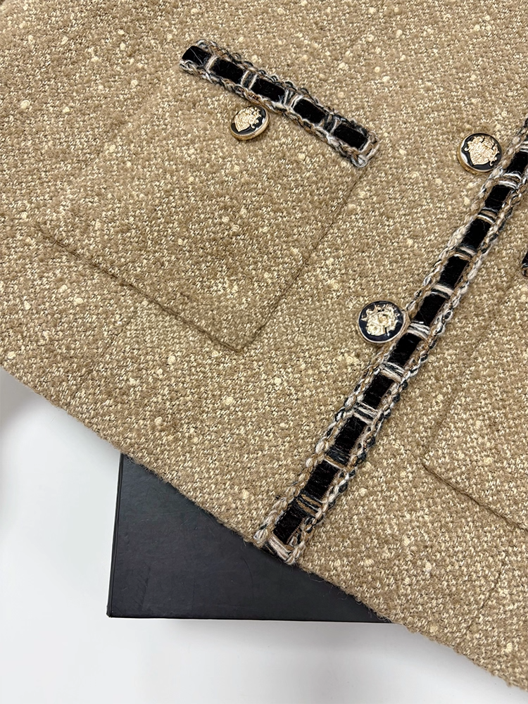 Brown Tweed boxy jacket ブラウン ツイード ボクシー ジャケット